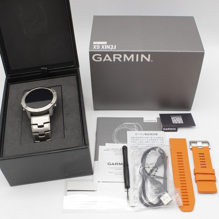 GARMIN fenix 6X Pro Dual Power Ti Gray Titanium band 010-02157-5A スマートウォッチ ガーミン フェニックス プロ デュアルパワー 本体