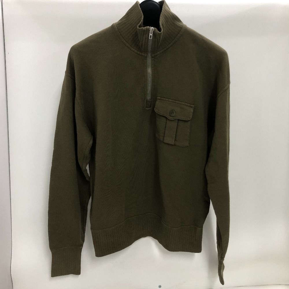 02w17449 ダブルアールエル RRL ハーフジップスウェット カーキ