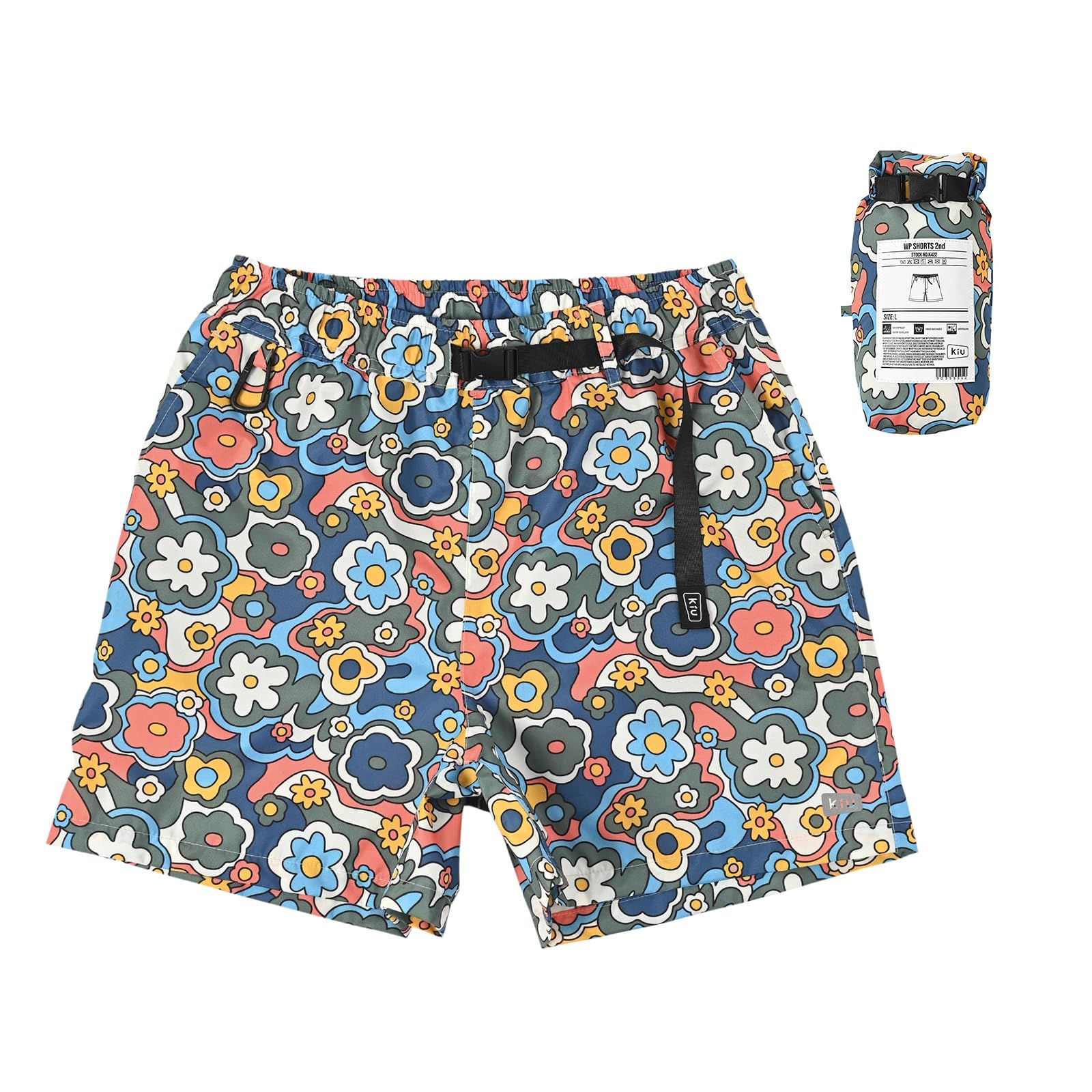 [キウ] ウォータープルーフショーツ 2ND WP SHORTS 2ND 防水 撥水 耐水 透湿 ショートパンツ 短パン 調節 収納袋 ポケット おしゃれ アウトドア ユニセックス メンズ レディース 男女兼用 ハ [ハッ