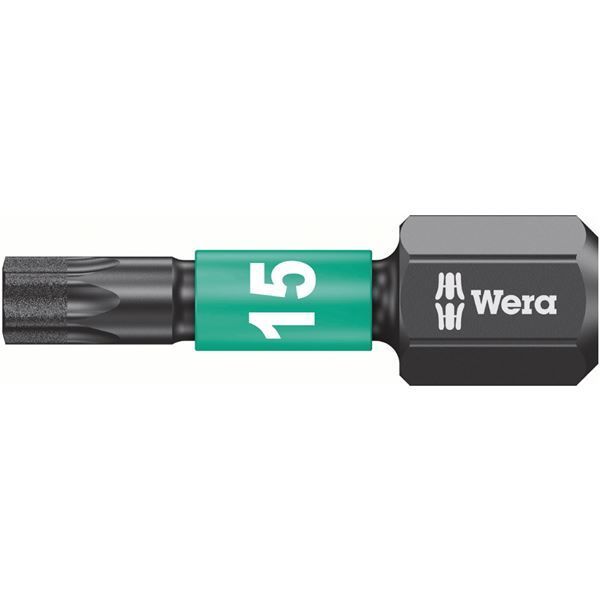 WERA ヴェラ 10本入 差込6.35mm インパクトドライバー用 トルクスドライバービット 刃先サイズT15 全長25mm 057623 工具 ツール