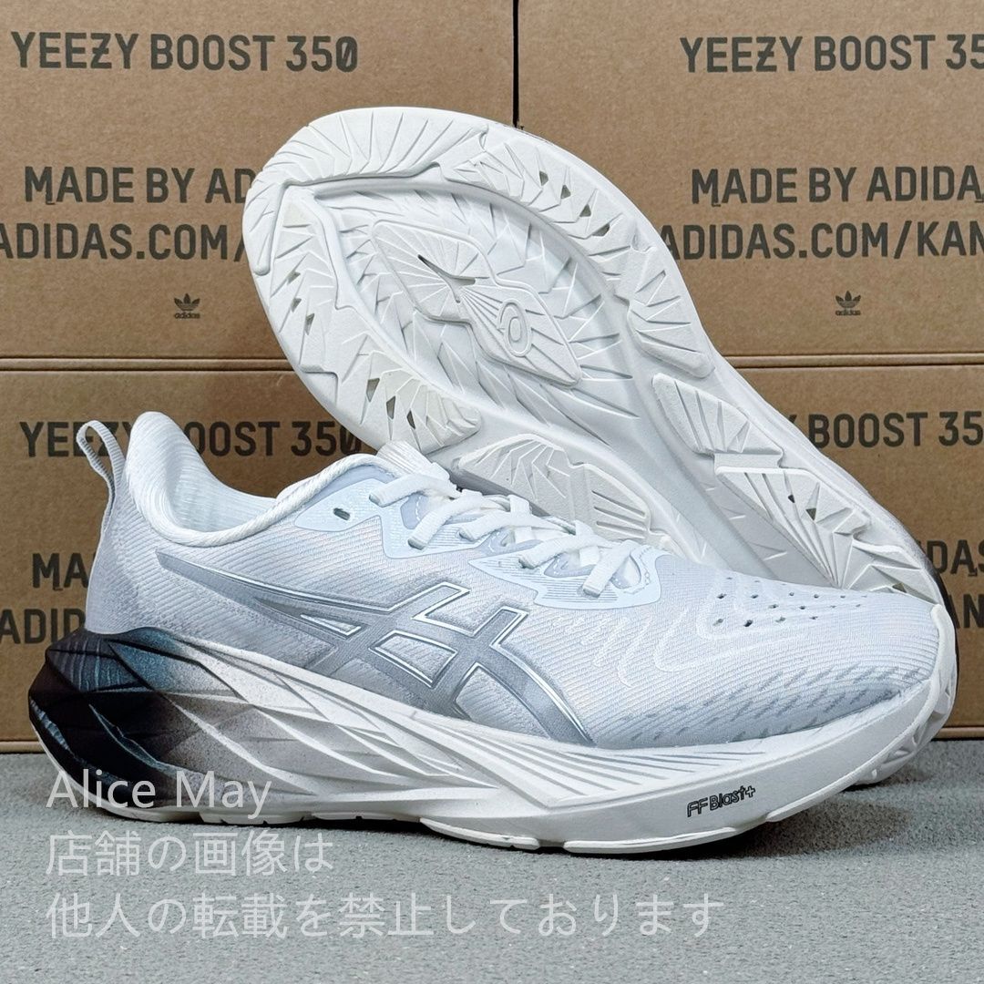 新品 Asics Novablast 4 PLATINUM /通気性/ローカット/トレーニングランニングシューズ/レディースホワイトパープル アシックス  スニーカー - メルカリ