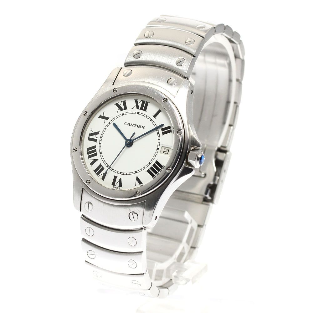 カルティエ CARTIER W20026K1 サントスクーガー LM デイト 自動巻き メンズ_902340