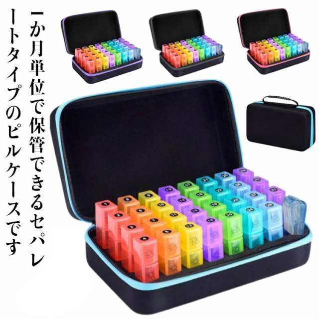 ピルケース 1か月 薬ケース 薬箱 1日3回 朝昼夜大容量 31日用 一ヶ月 一か月 飲み忘れ 防止 薬 入れる カレンダー 薬ポーチ 服薬管理 3分割 薬箱 半透明 大容量 サプリケース 錠剤カレン nin7767