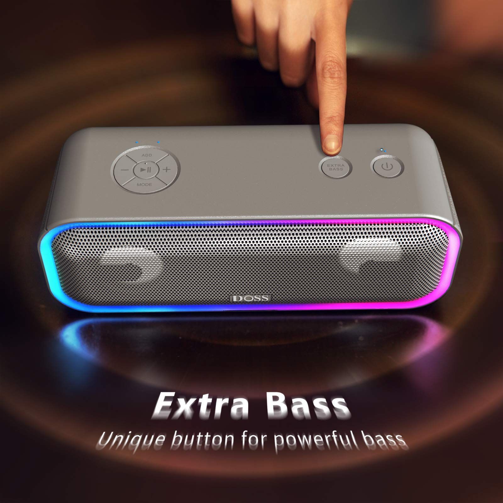 色: グレー】DOSS SoundBox Pro+ Bluetoothワイヤレ