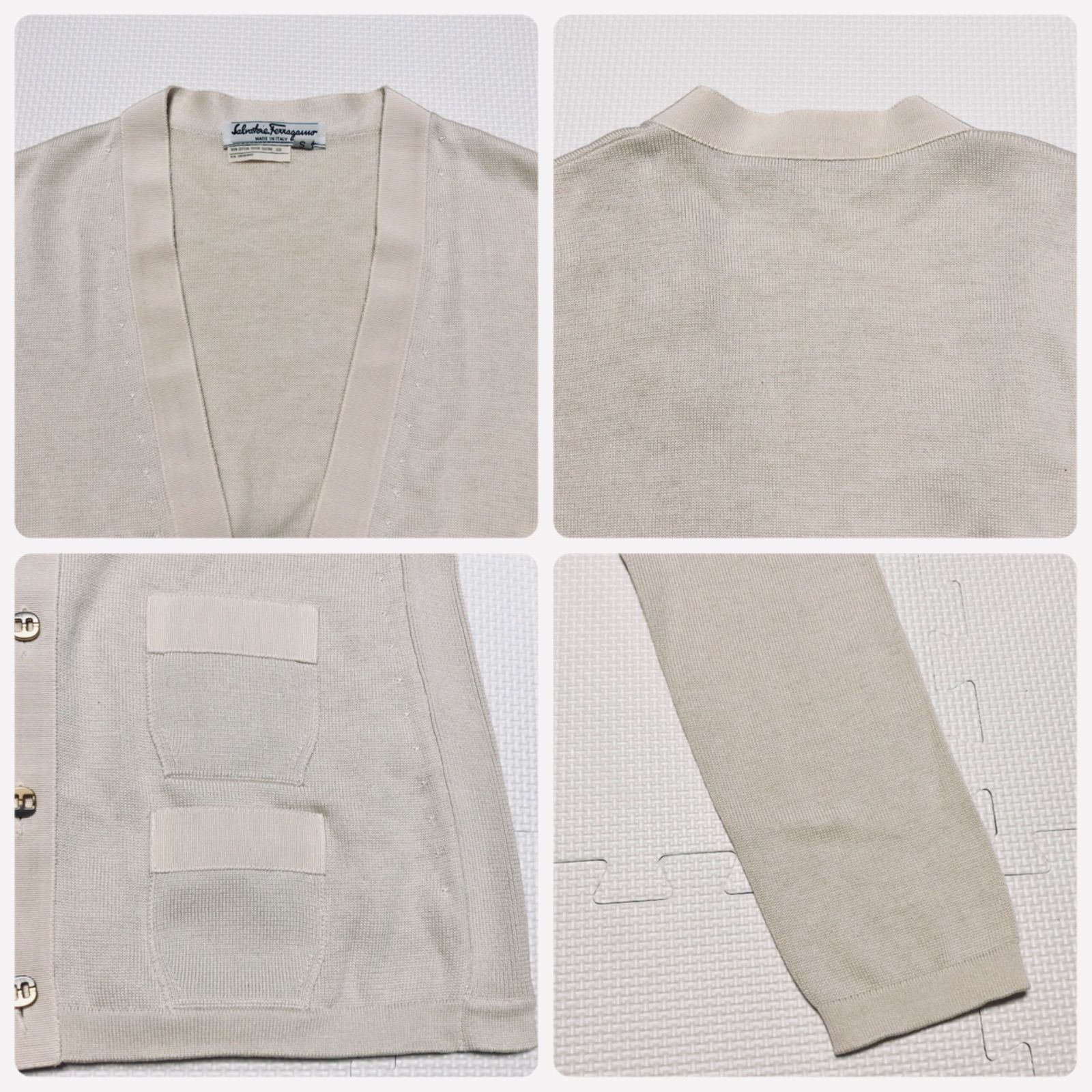 □美品□Salvatore Ferragamo サルヴァトーレフェラガモ Vネック