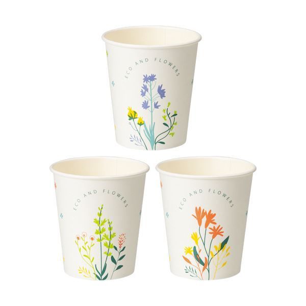 まとめ TANOSEE 紙コップ ANDFLOWERS 205ml 7オンス 1パック 80個