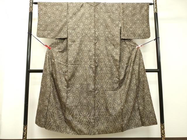 平和屋着物○希少 本場大島紬 龍郷絣 菱文 正絹 逸品 DAAT1291tw