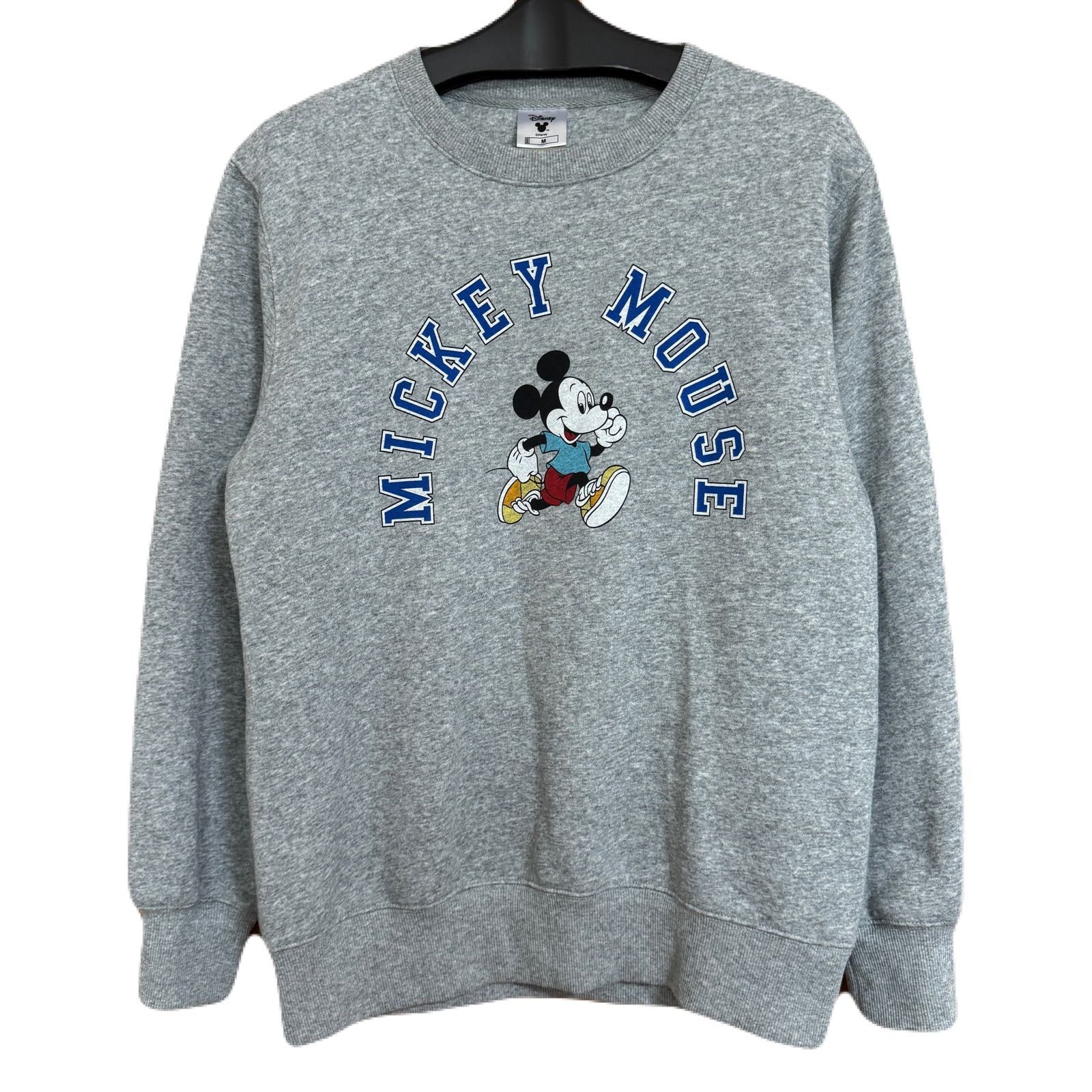 美品】ループウィラー　スウェット　ミッキーマウス　コラボ　別注　両V　トレーナー GU×Disney ディズニー コラボ mickey ミッキーマウス プリント