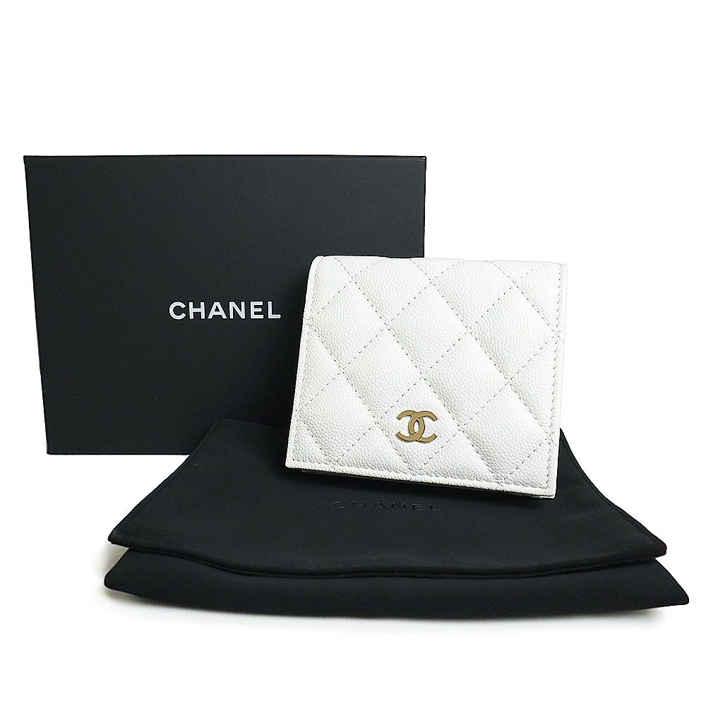 楽天市場】シャネル chanel 二つ折り財布 キャビアスキン