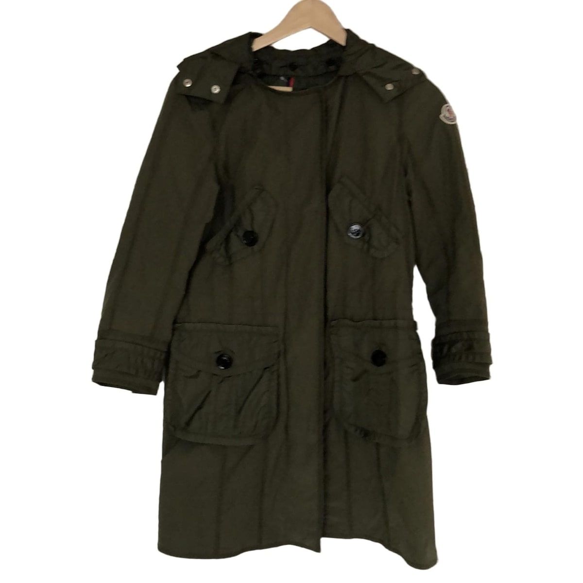 MONCLER モンクレール コート サイズ0 XS レディース ESDRA カーキ 長袖|春|秋|フード着脱可