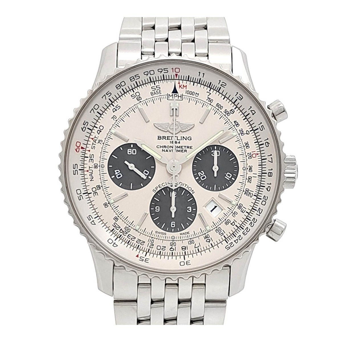 ブライトリング ナビタイマー01 クロノグラフ デイト AB0120 自動巻き ステンレススティール メンズ BREITLING【中古】 【時計】