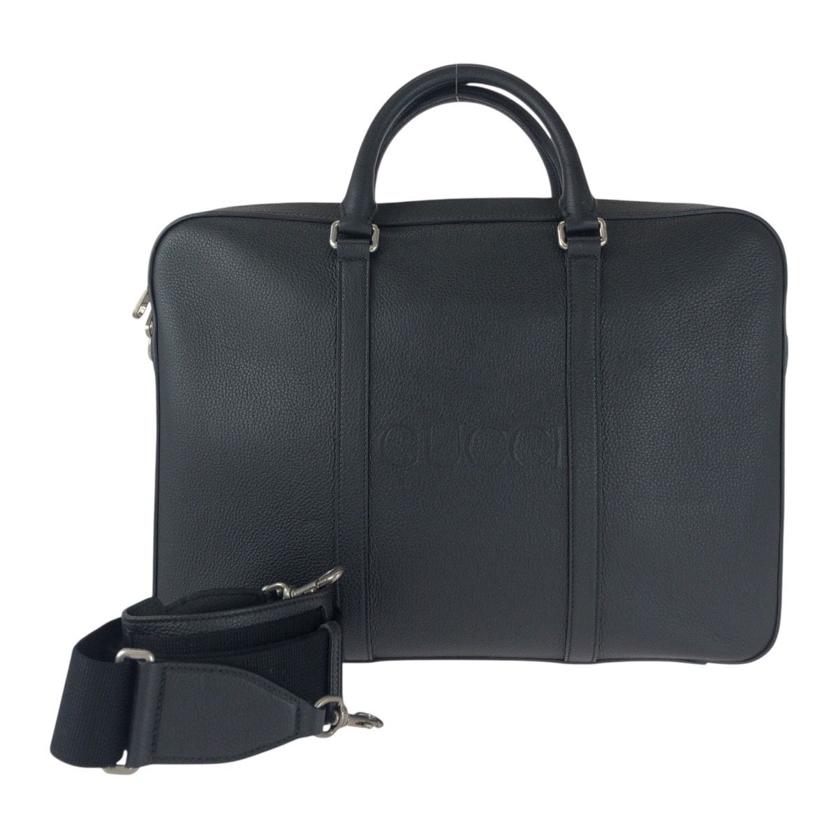 超美品 GUCCI グッチ ブラック 黒 シルバー金具 レザー 674174