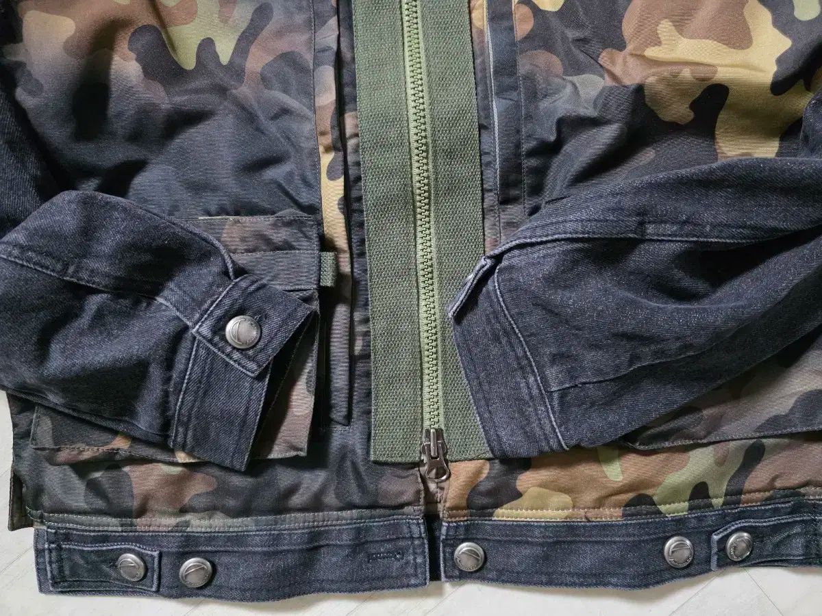 安い！かわいい！ Andersson Bell アンダースンベル 迷彩 ジップアップ デニムジャケット M