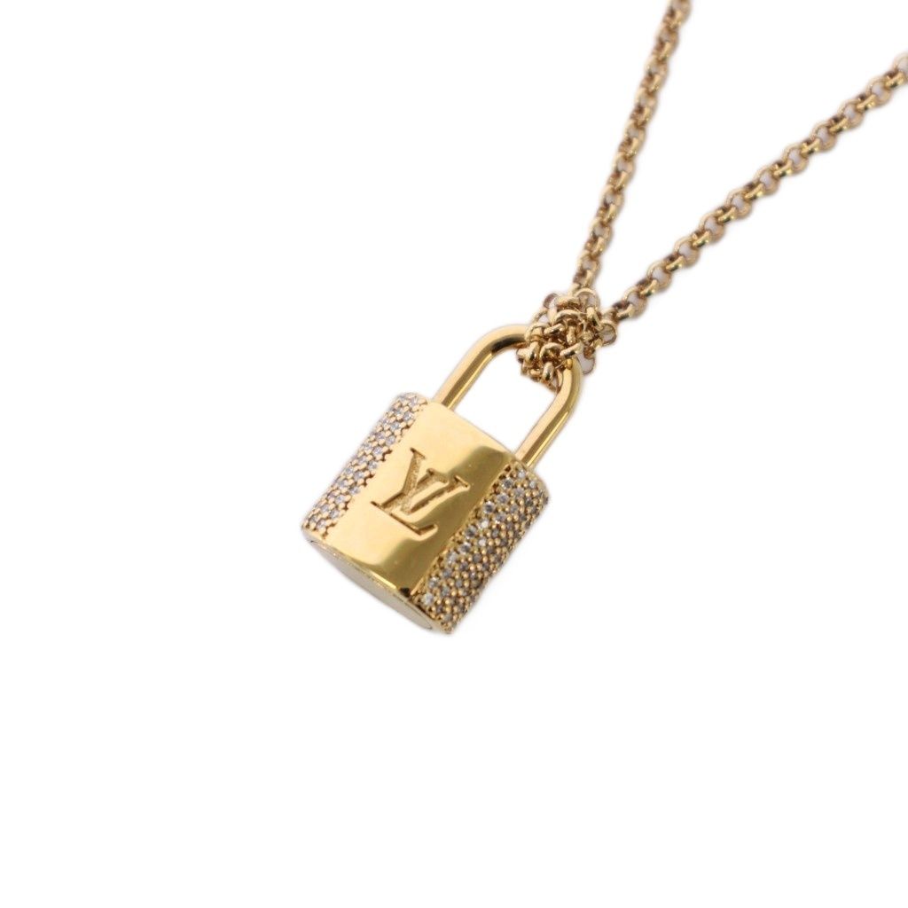 Louis Vuitton ゴールドパドロックネックレス ルイヴィトン LOUIS VUITTON LV PADLOCK ネックレス ペンダント