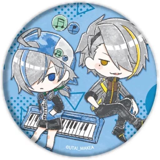 中古】バッジ・ピンズ 歌衣メイカ(男)＆歌衣ライト 「缶バッジ