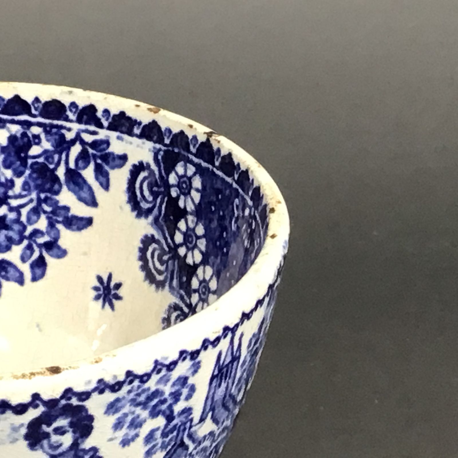 10070 【難あり】阿蘭陀焼 煎茶碗5客 デルフト 印判 茶器 湯呑 京