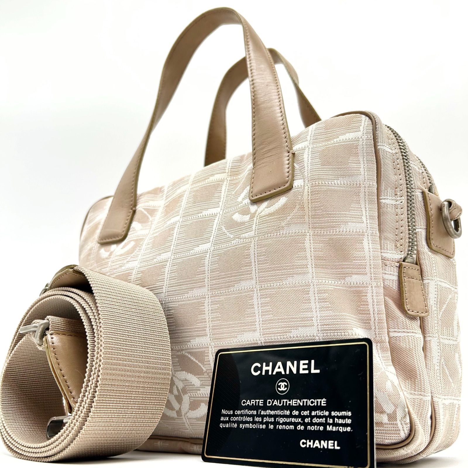 美品 CHANEL シャネル ニュートラベルライン ハンドバッグ ショルダー 