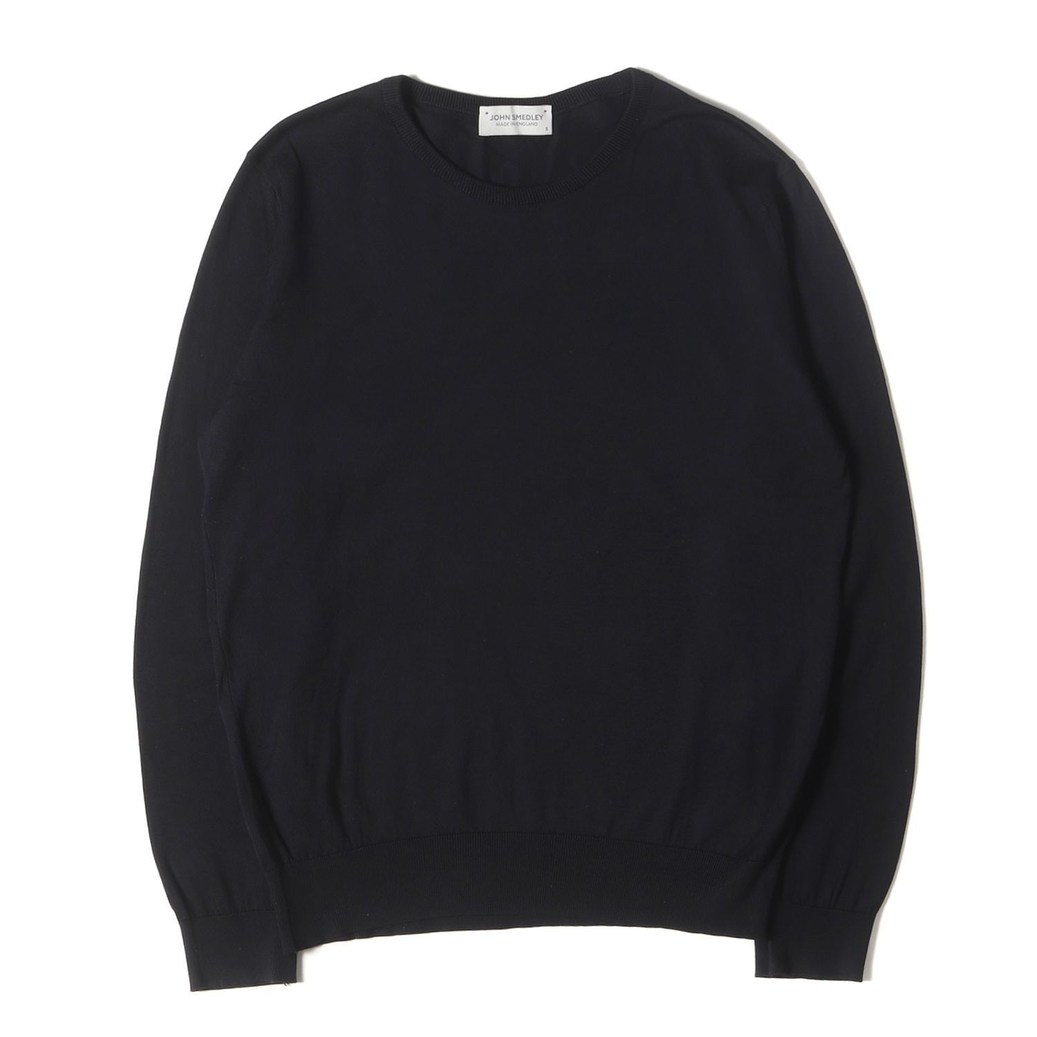 美品 JOHN SMEDLEY ジョンスメドレー ハイゲージニット ブラック L 