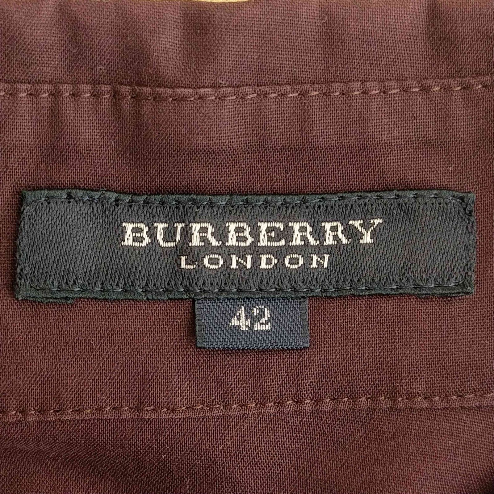 バーバリーロンドン BURBERRY LONDON 同色ロゴ刺繍 コットンフリルシャツブラウス レディース  42