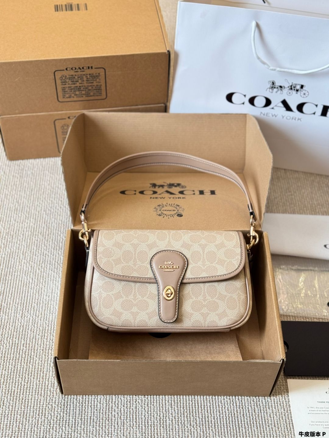 （US発）COACH Hadley スエードクロスボディ バッグ NWT Coach Hadley in Suede Convertible Crossbody Bag CW004