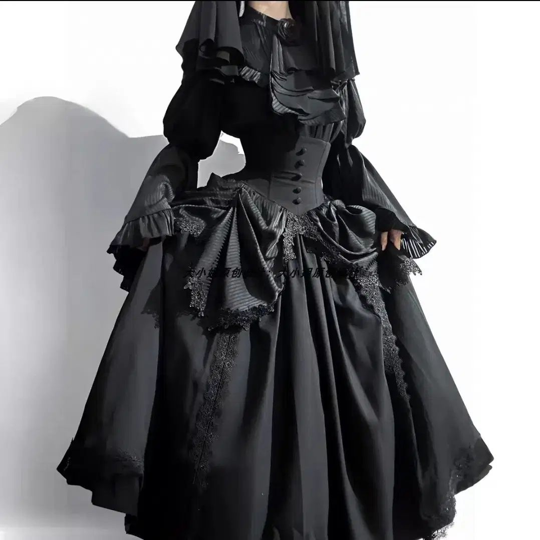 ゴスロリ ゴシック ロリータ 地雷系 ロング ドレス
