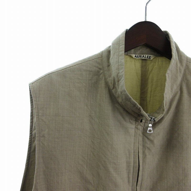 オーラリー AURALEE 24SS HIGH COUNT WOOL POPLIN VEST ベスト