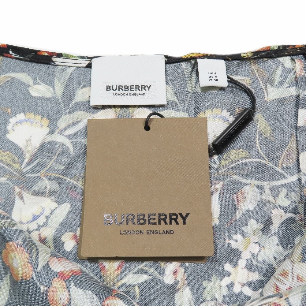 BURBERRY ストライプ柄 ワンピース UK6 シルク BURBERRY - Burberry ストライプ柄ワンピース6y=116㎝の通販 by