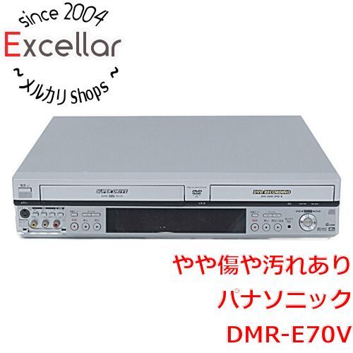 Panasonic　DVDビデオレコーダー　DMR-E70V-S　シルバー　リモコン付き　ボタンカバーなし