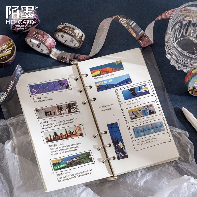 8種類　風景　英字　海外　写真風　マスキングテープ　コラージュ素材-1