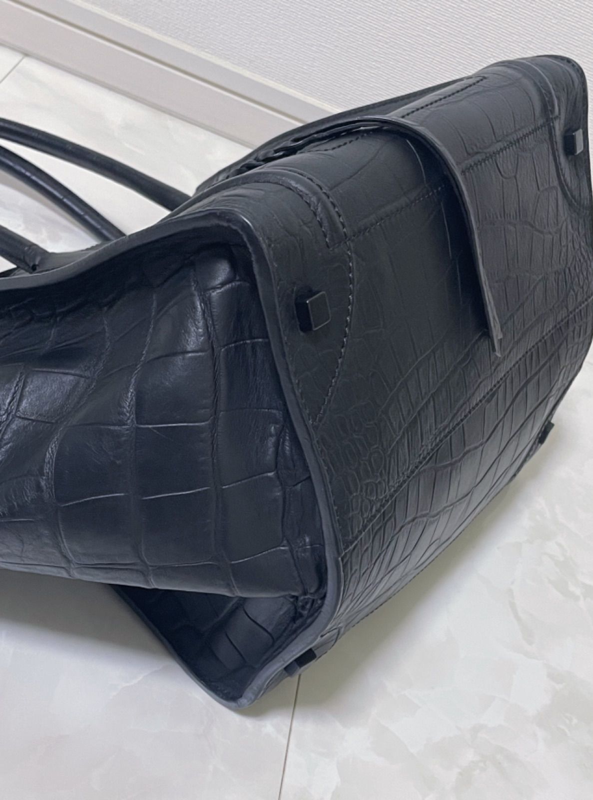 CELINE セリーヌ ラゲージ ファントム トートバッグ クロコ 型押し