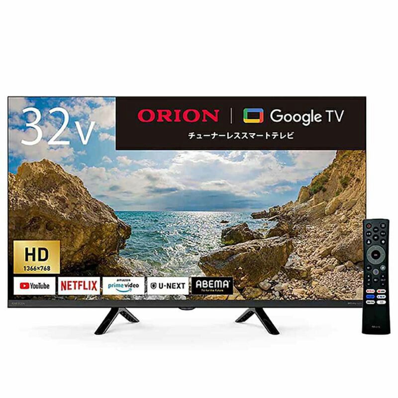 ORION 43インチ 4K スマートテレビ KAUD431 43V型 チューナーレス4K