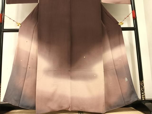 平和屋着物○人形作家・ホリヒロシ 訪問着 箔散らし 暈し染め 金彩 正絹