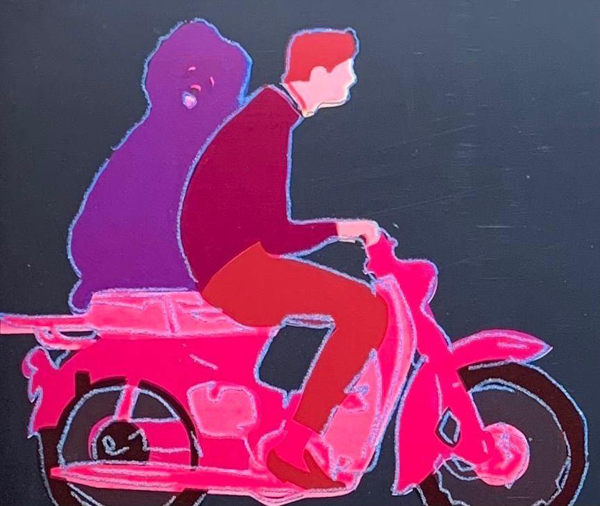 額付】【真作】YOU MEET THE NICEST PEOPLE ON A HONDA ルパート  