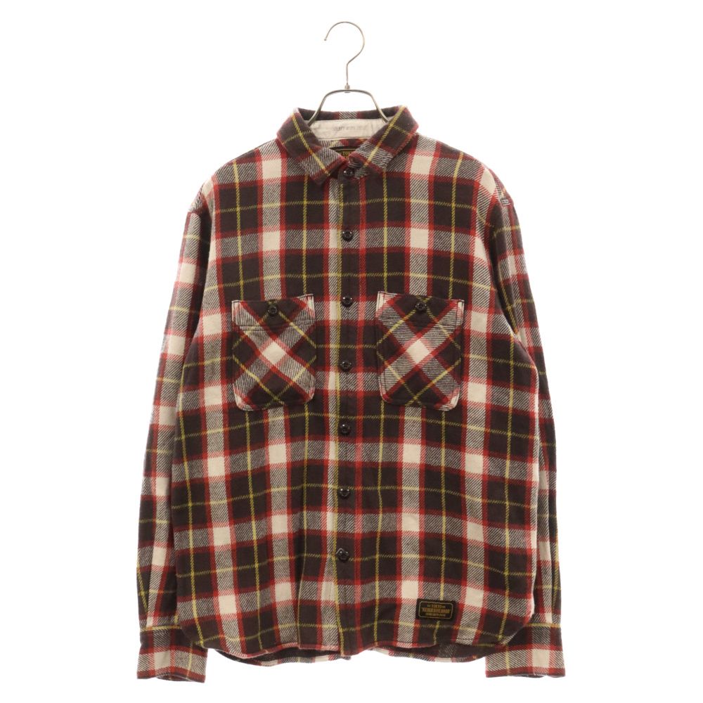 NEIGHBORHOOD (ネイバーフッド) 17AW LUMBERS/C-SHIRT.LS オンブレ チェック ロングスリーブ 長袖 シャツ ブラウン/ホワイト/イエロー 171ARNH-SHM03