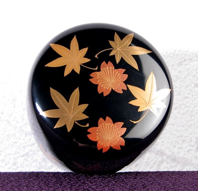 茶道具 茶道【中棗 松唐草蒔絵】北村葵春 天然木 本漆 黒塗 桐箱入 Amazon.co.jp: 菊桐蒔絵 中棗 京塗師 北村葵春(作) 共箱 茶道具