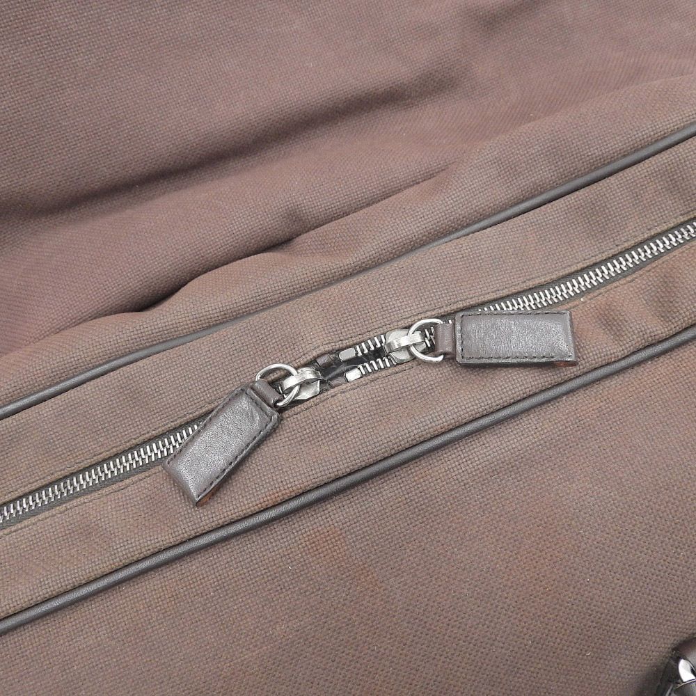 プラダ PRADA 美品 ロゴ キャンバス×レザー ミニ ショルダーバッグ ポシェット Gカード 保存袋付き ポイント2倍極 美品 希少品 PRADA プラダ 三角 ロゴ 金具 キャンバス