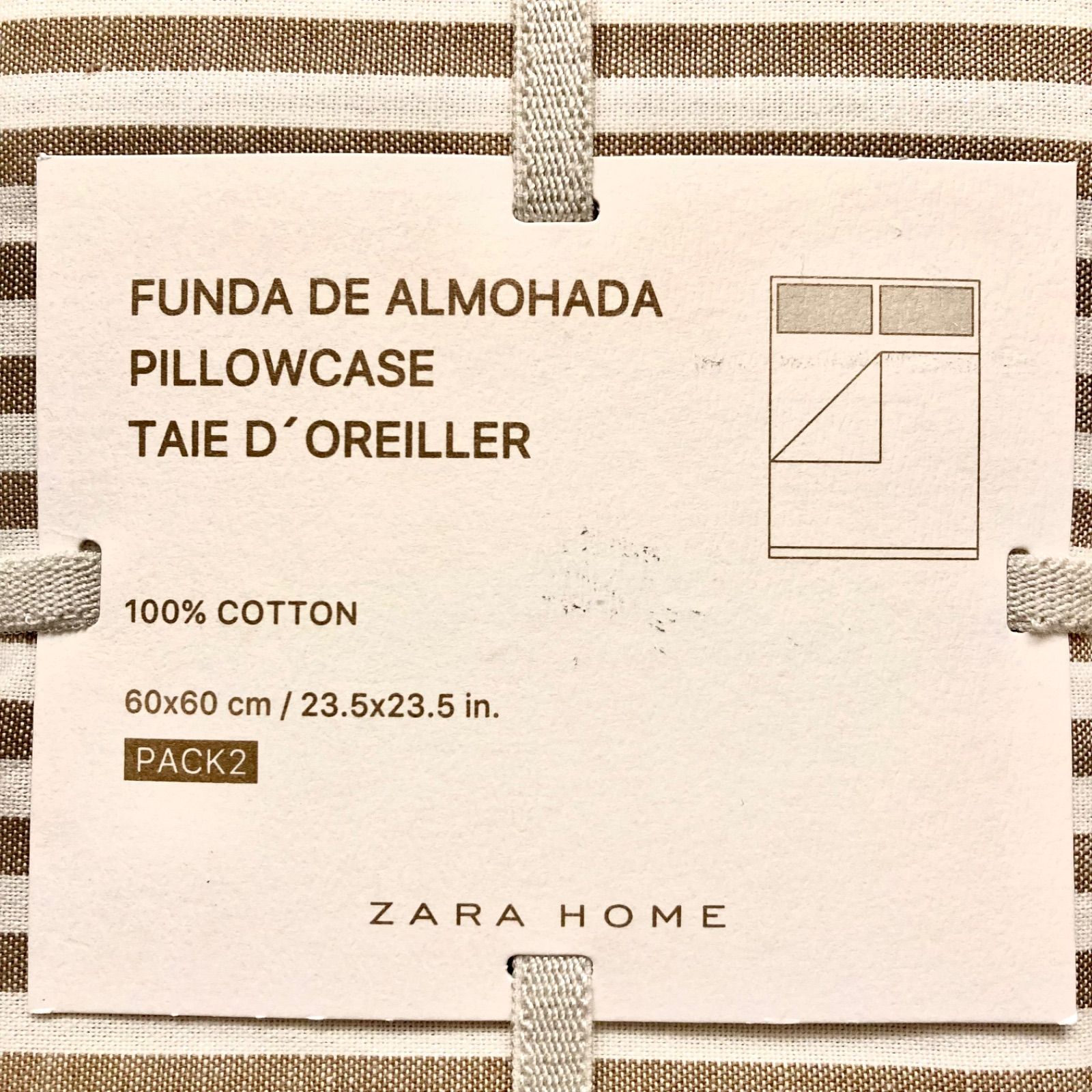 ZARA HOME PILLOWCASE 枕カバー 2枚セット - 枕