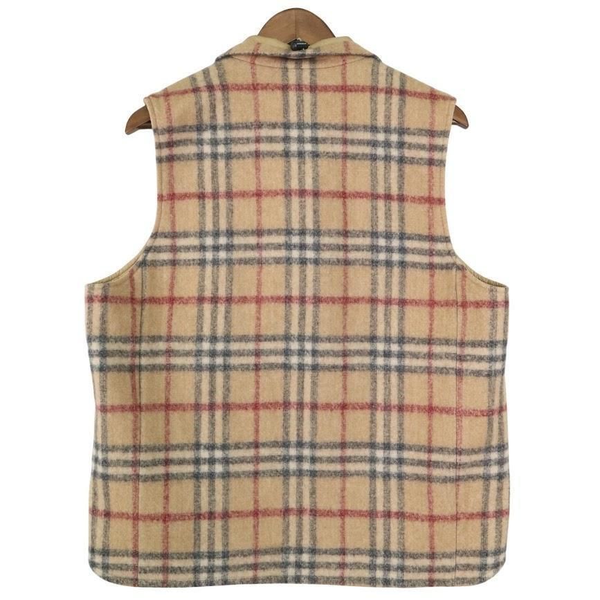 BURBERRY LONDON バーバリーロンドン キルティング ベスト ノバチェック ウール ジップ ロゴ ベージュ フリーサイズ ユニセックス