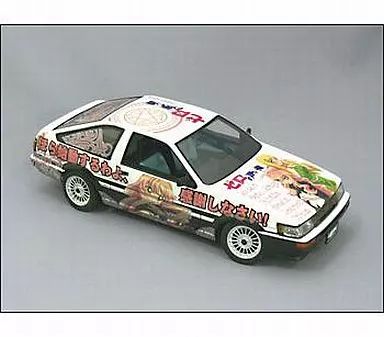 中古】ミニカー 1/24 痛車 カローラレビン(AE86) 後期型 白/黒 「ゼロ 