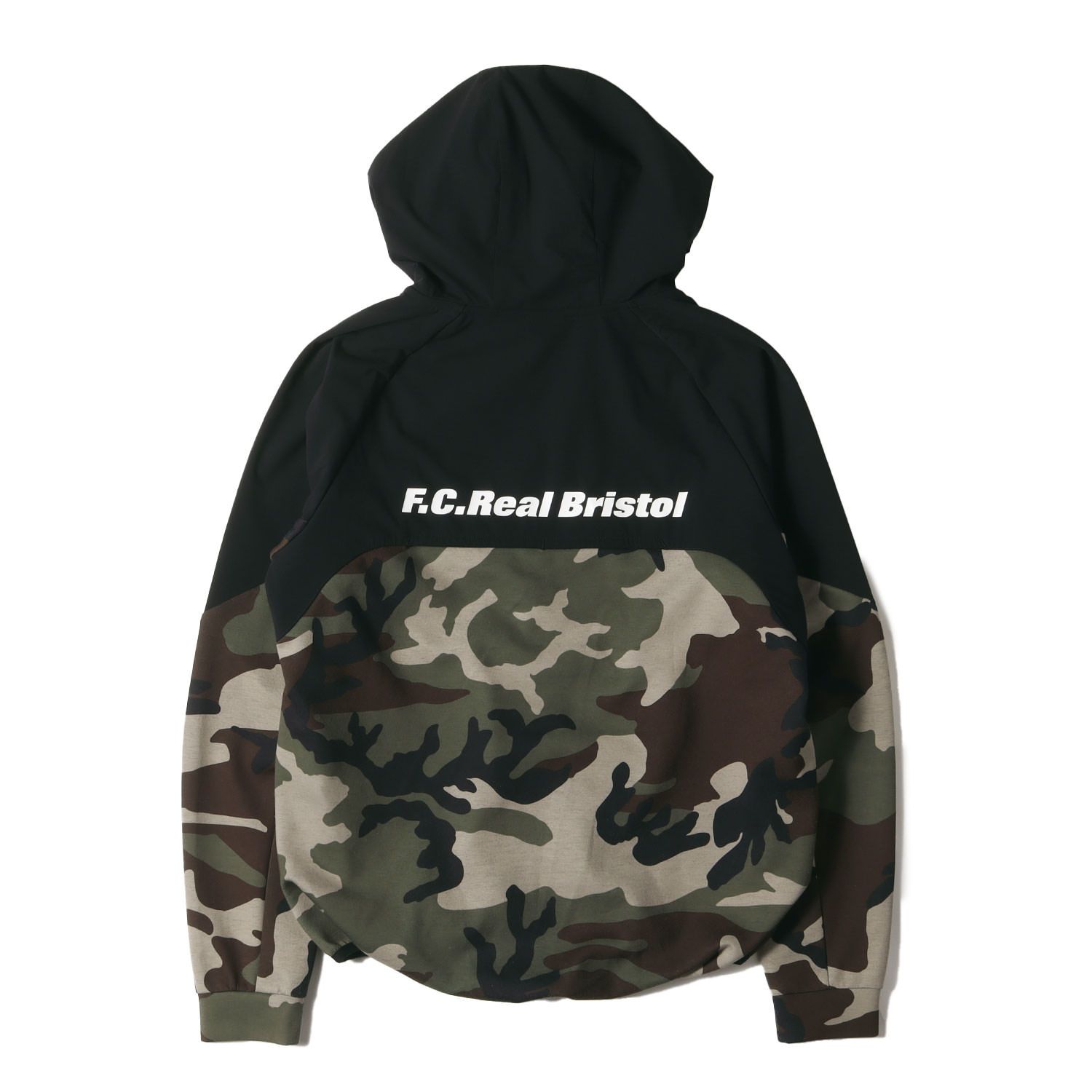 F.C.Real Bristol エフシーレアルブリストル パーカー サイズ:M カモフラージュ ベンチレーション ジップパーカー  VENTILATION HOODY ウッドランドカモ ブラック 迷彩 黒 トップス フーデッド【メンズ】 - メルカリ