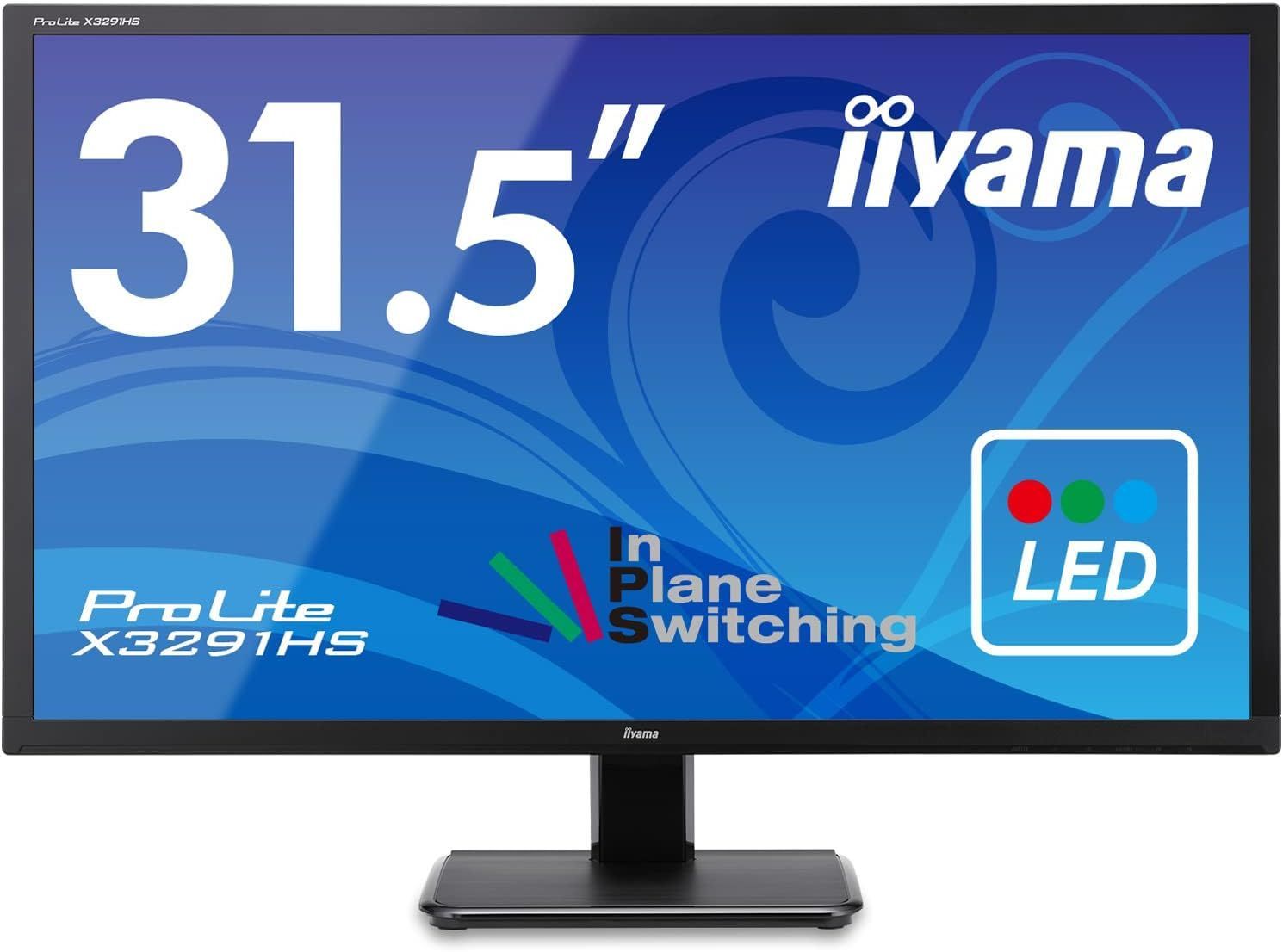 iiyama X 3291 HS-B 1 31.5インチ フルHD AH-IPSモニター HDMI D-sub DVI-D対応 広視野角 高解像度 液晶ディスプレイ