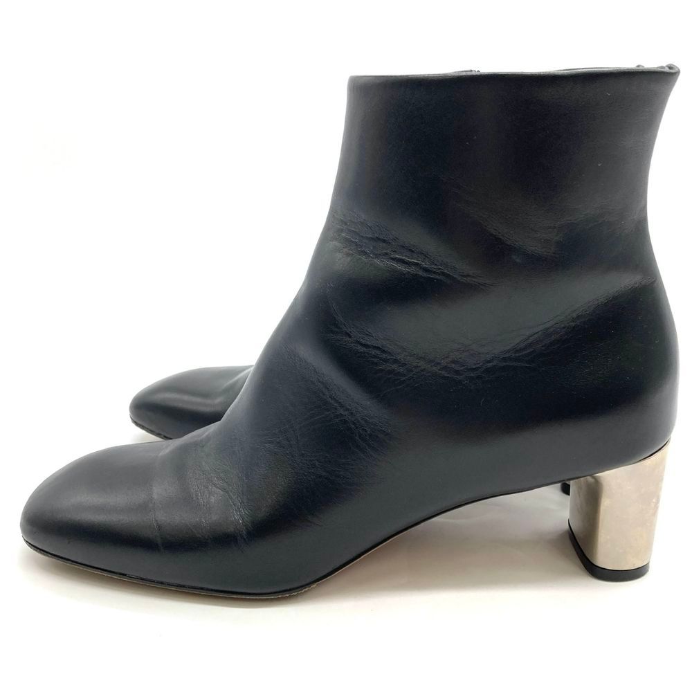 CELINE BAMBAM フィービー期 バンバン レザー ヒール ブラック 黒 セリーヌ CELINE バンバン ショート ブーツ レザー ブラック