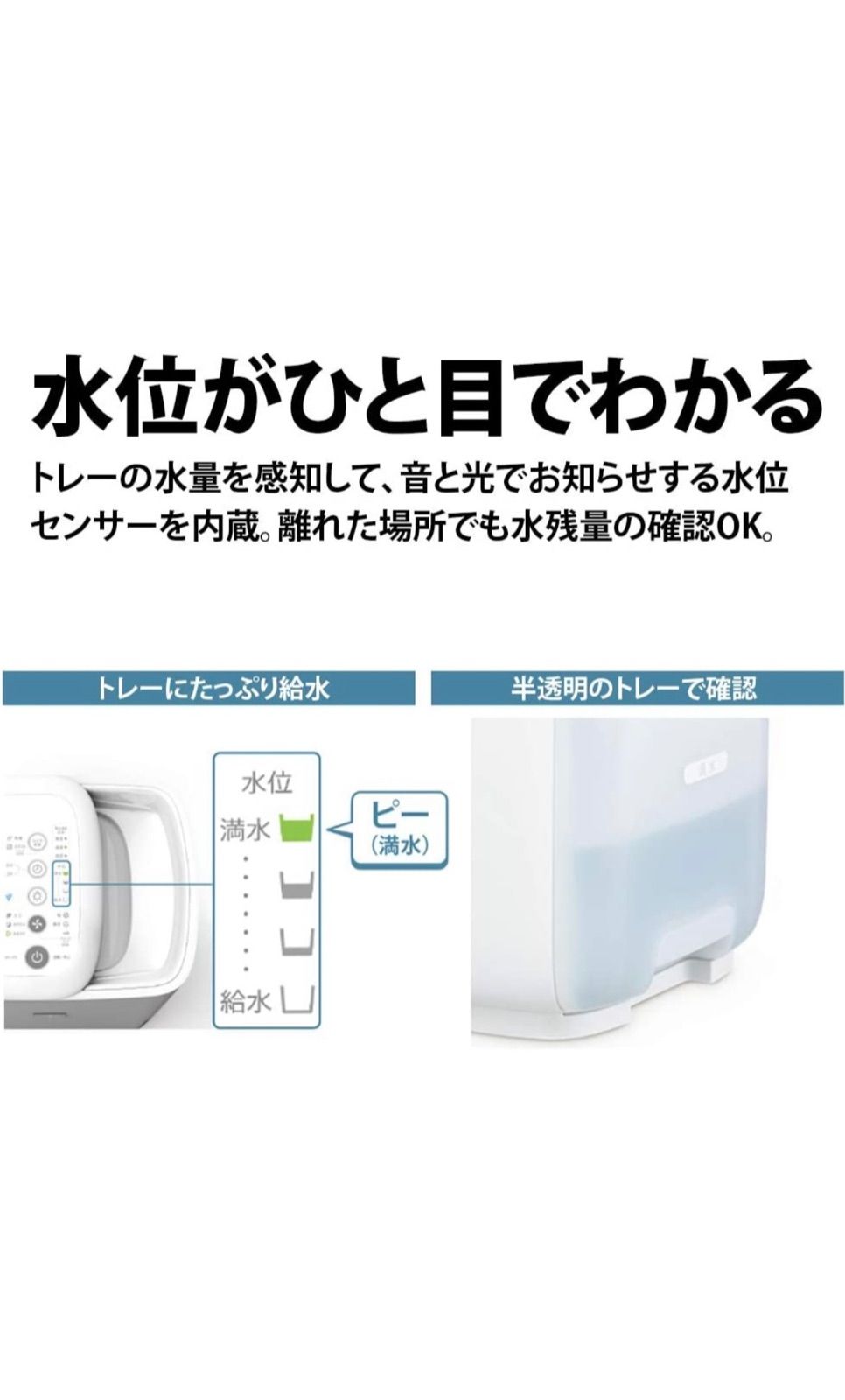 シャープ プラズマクラスター搭載 加湿器 ホワイト HV-J55W - メルカリ