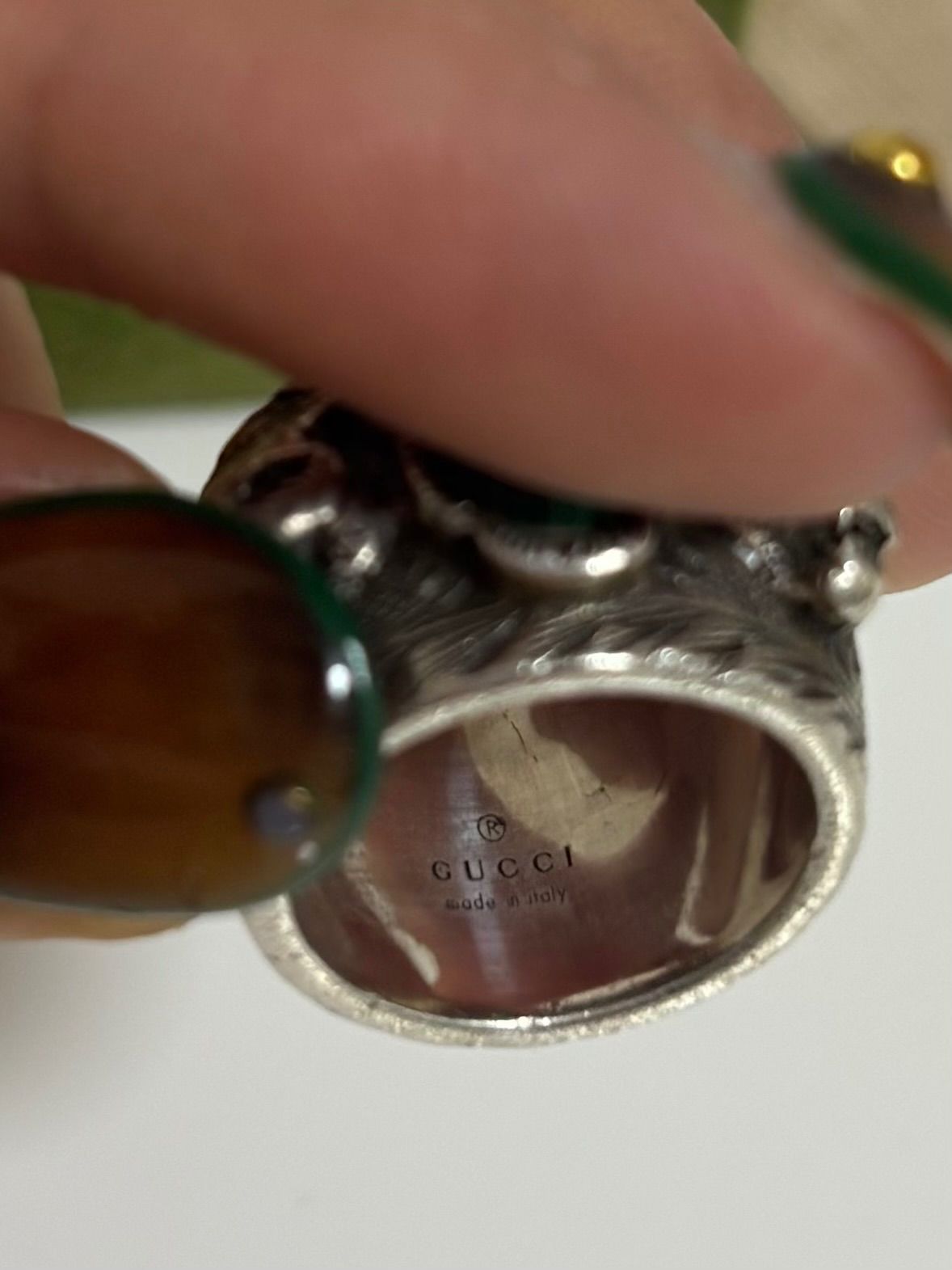 GUCCI 10号 ガーデンリング キャットヘッド インターロッキング GUCCI 10号 ガーデンリング キャットヘッド インターロッキング