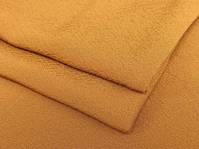 平和屋着物●上質な色無地 琥珀色 正絹 逸品 AAAV7428zg
