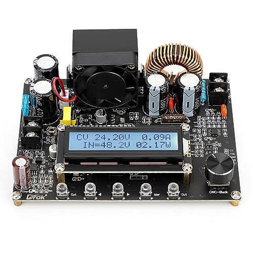 DC 10-100Vから0-90V 0-10A DROK 降圧コンバーター DC-DC 10-100Vから0-90V 0~10A 900W 電圧レギュレータ デジタル制御電圧 レギュレータ 調整可能 降圧電源ボード 電源モジュール 安定電圧/安定電流