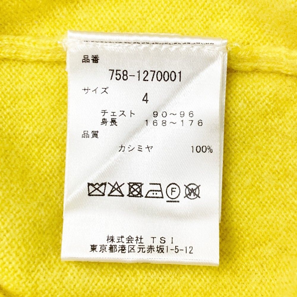 サイズ：4 MASTER BUNNY EDITION マスターバニーエディション  カシミヤニットセーター  イエロー系 [240101446637] ゴルフウェア メンズ ストスト MASTER BUNNY EDITION マスターバニーエディション カシミヤ