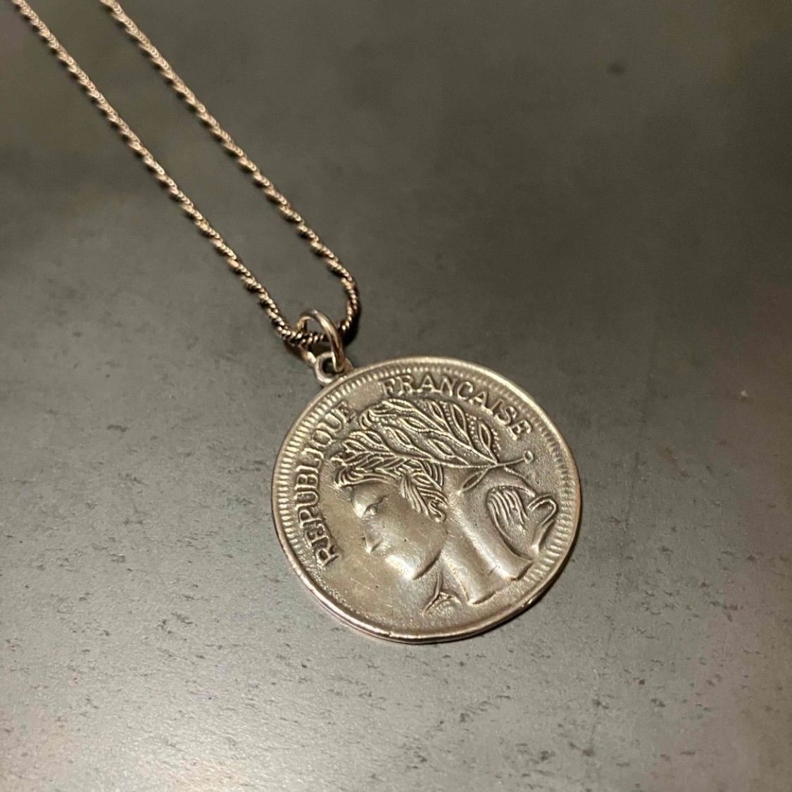 SILVER925 COIN TOP NECKLACE/シルバー/ネックレス
