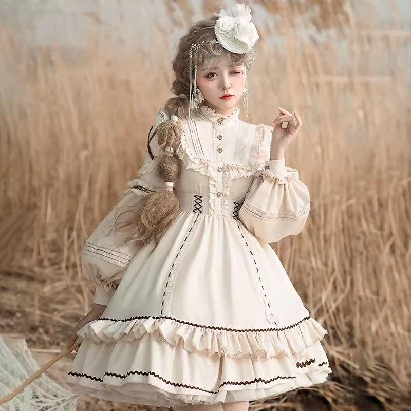 LT-465 lolita オリジナル jsk ロリータ ワンピース コスプレ衣装 キャラクター衣装 衣装 仮装 レディース 可愛 日系女子中高生 学園祭 文化祭 雰囲気 お呼ばれ イベント 大人 舞台 新年会