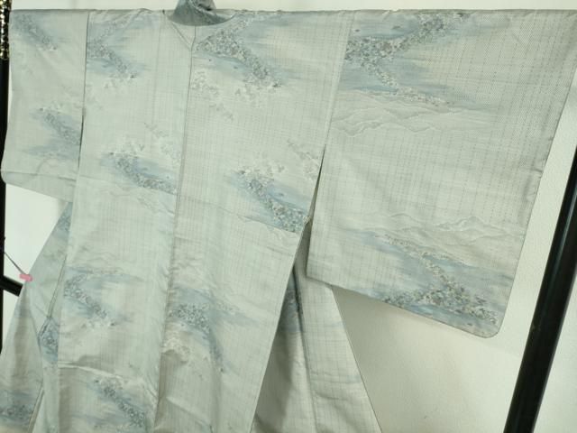 平和屋着物□極上 都喜ヱ門 本場大島紬 白大島 手絣 龍